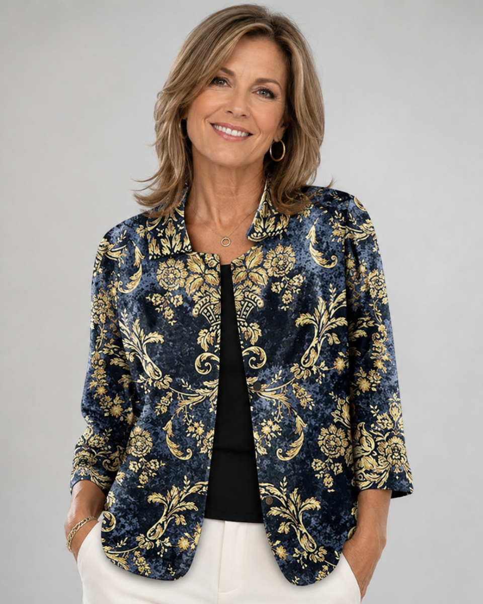 Suzanne — Ornate Open-Front Jacket