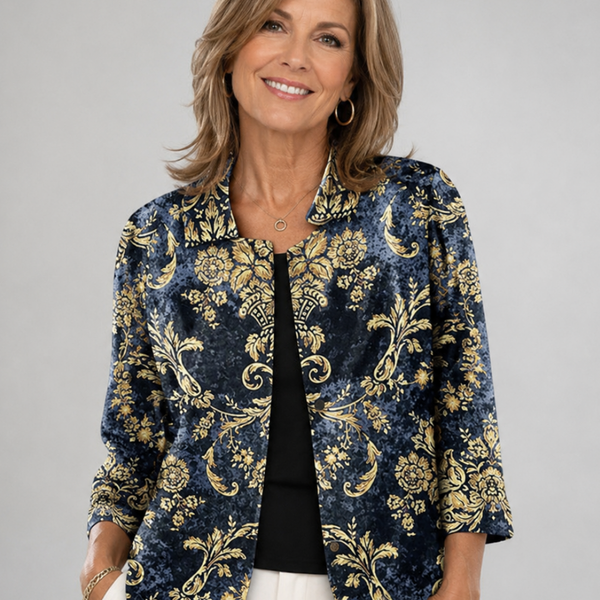 Suzanne — Ornate Open-Front Jacket