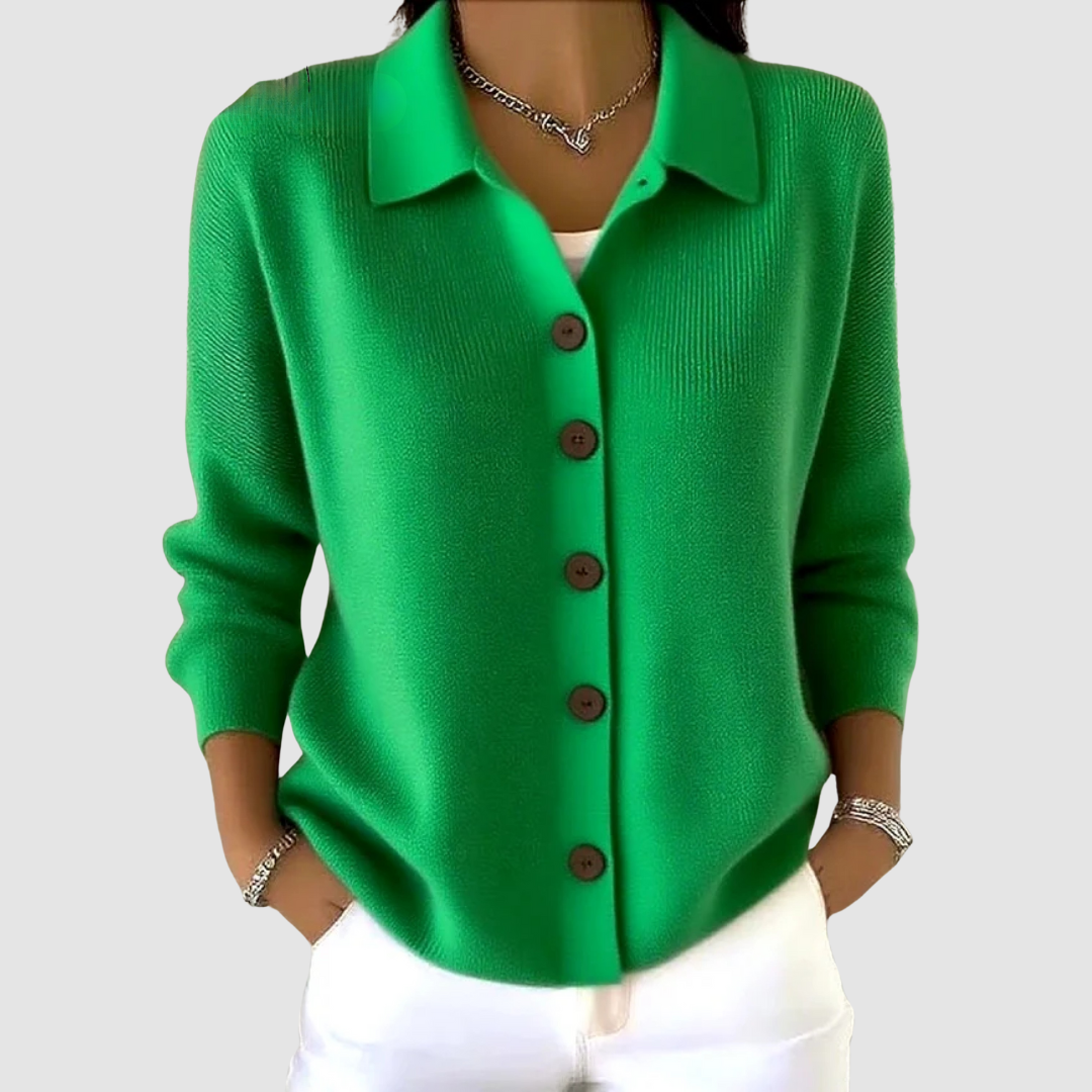 Millie — Button-Up Collared Cardigan