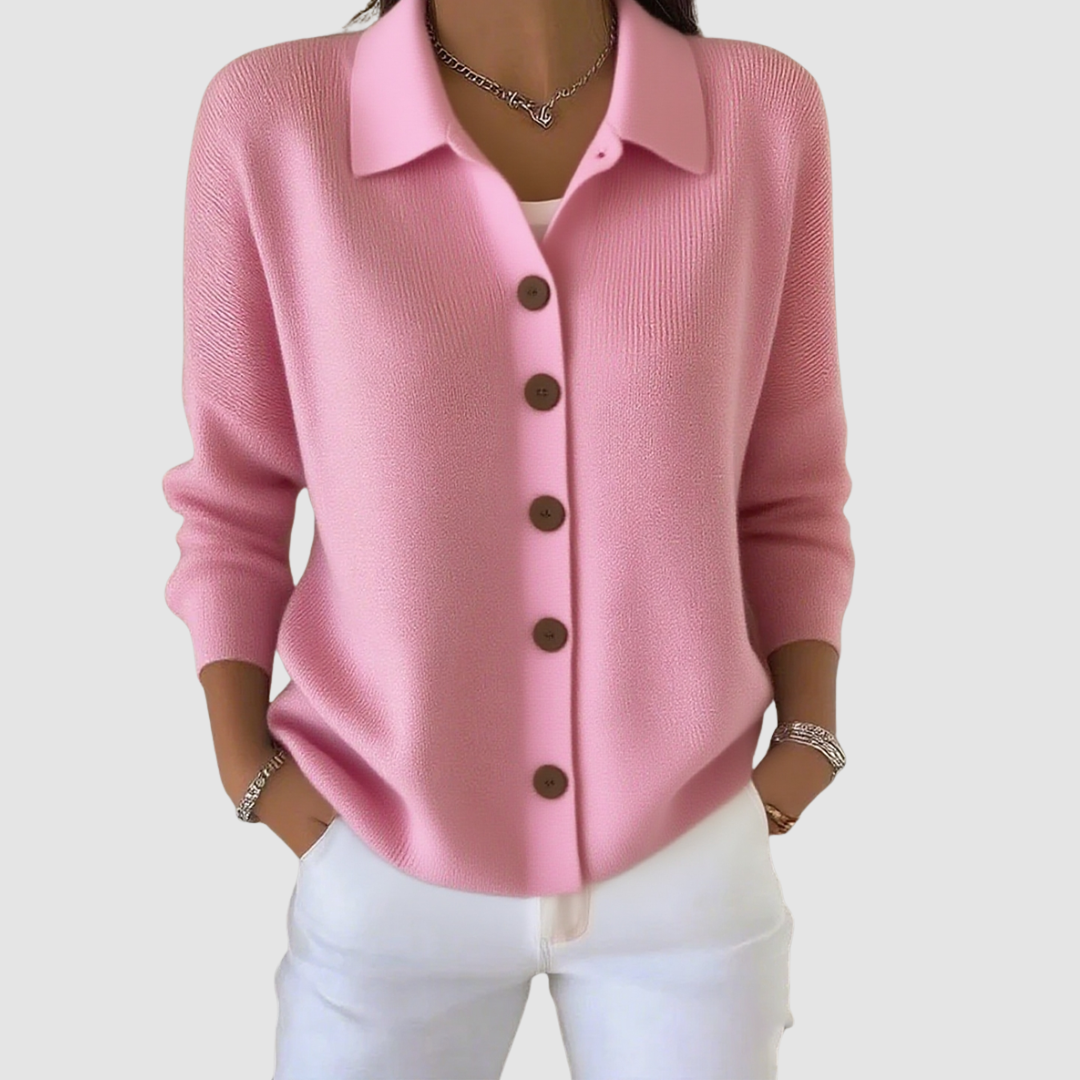 Millie — Button-Up Collared Cardigan