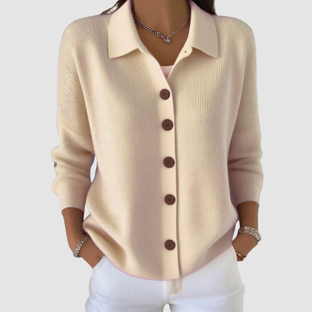 Millie — Button-Up Collared Cardigan