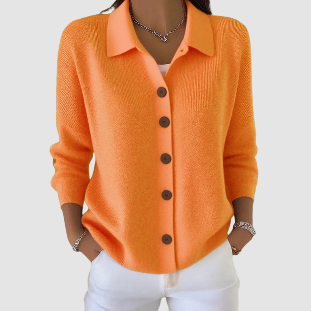 Millie — Button-Up Collared Cardigan