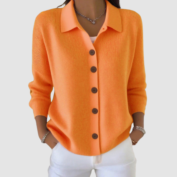 Millie — Button-Up Collared Cardigan