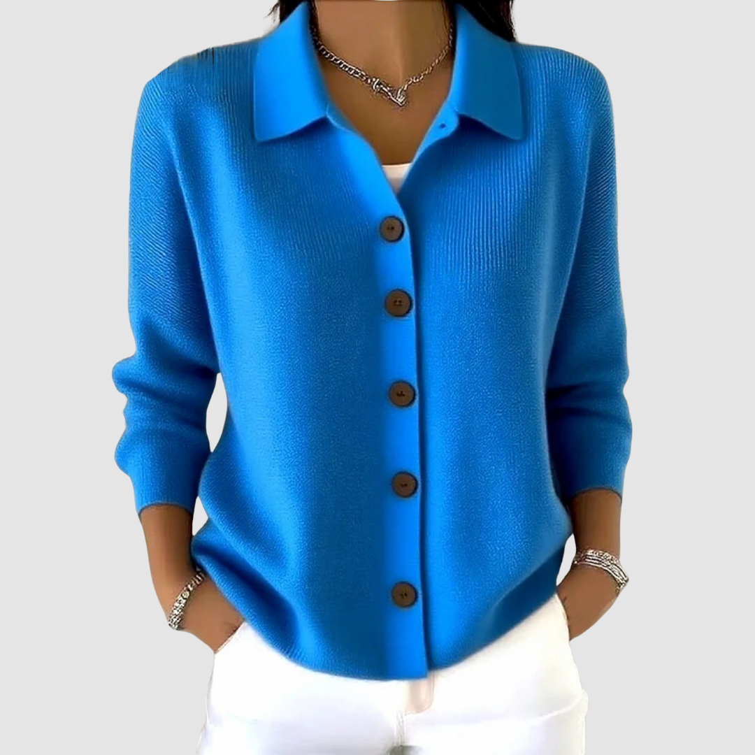 Millie — Button-Up Collared Cardigan