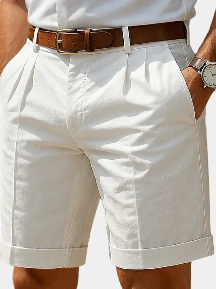 Martín Pleated Shorts — Structured Cut for Men