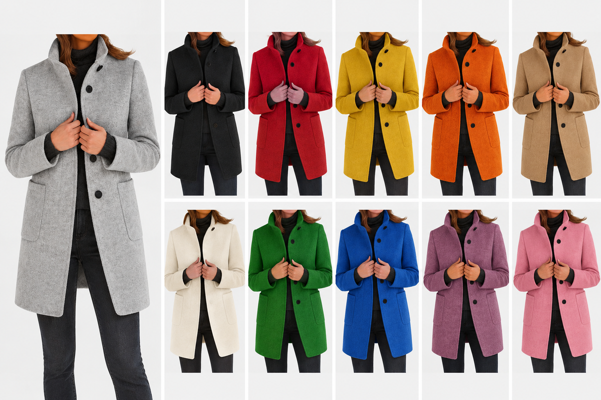 Eleonora — Mid-Length Wool-Blend Coat