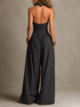 Valentina - Elegant Crossover Neckline Jumpsuit