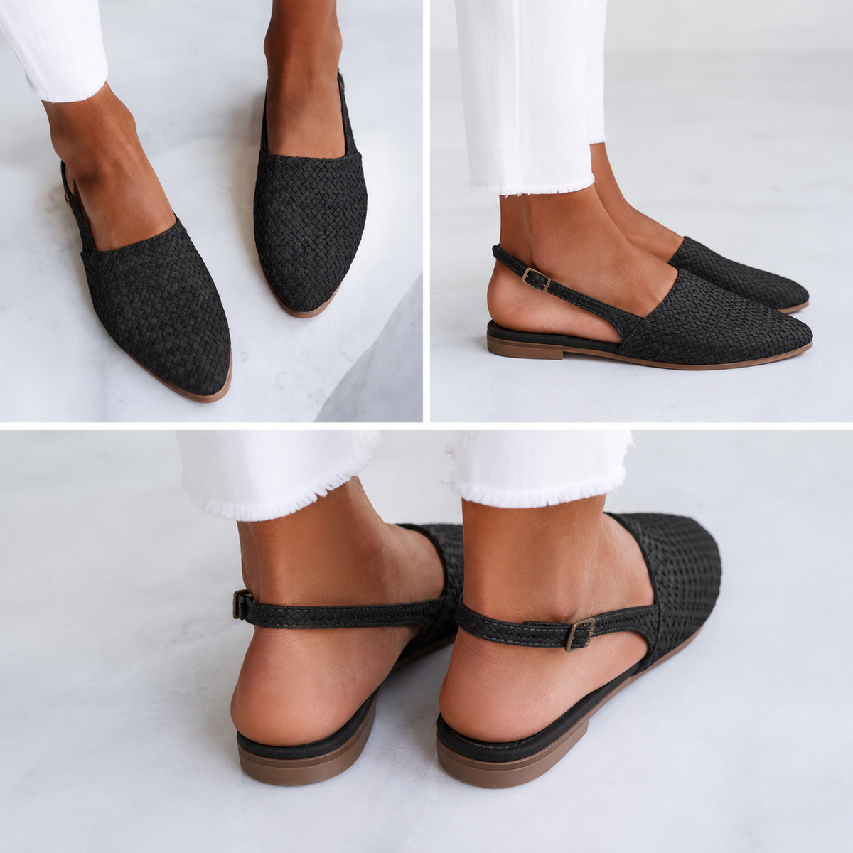 Simone — Braided Back-Strap Loafers