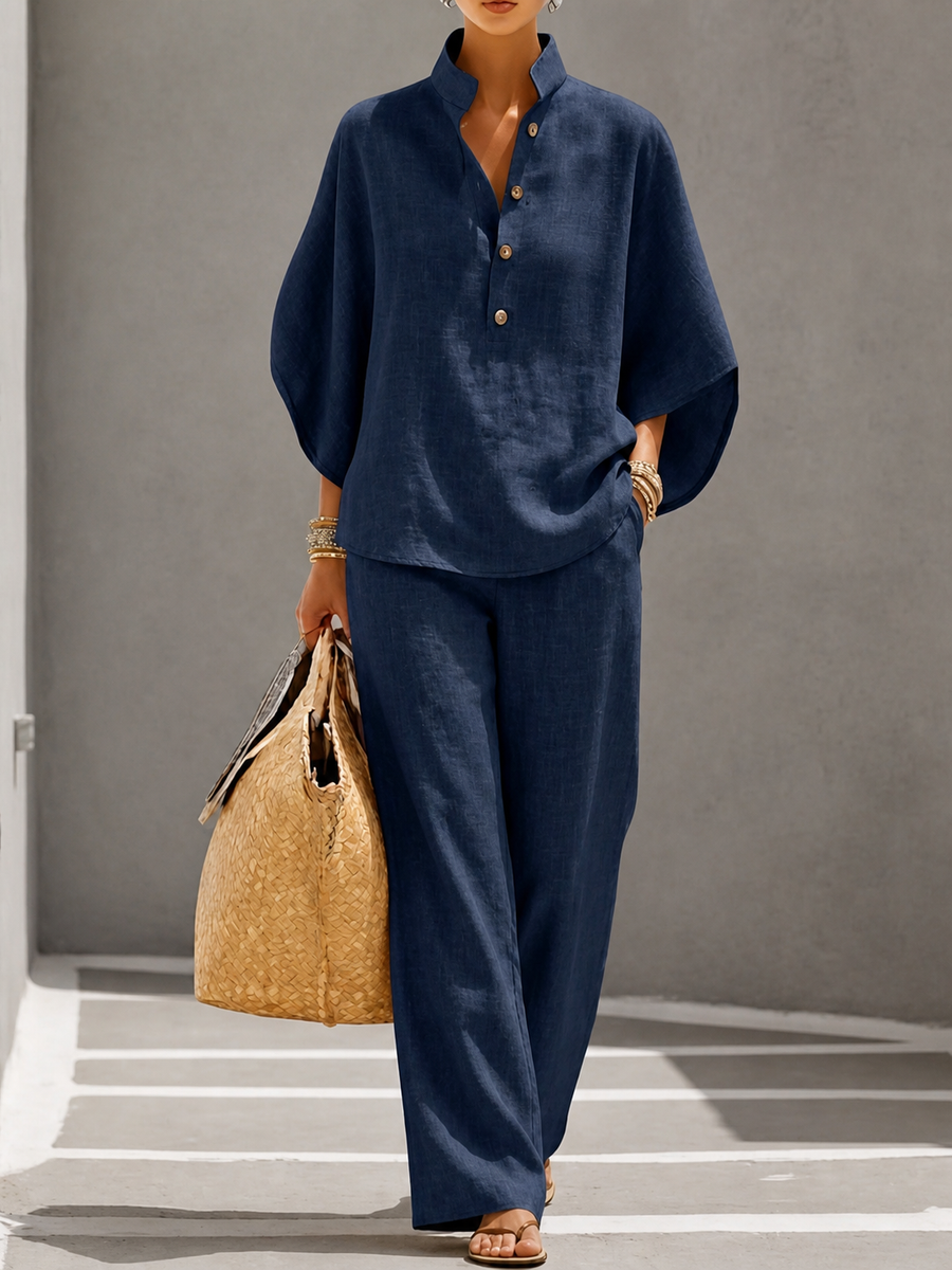 Ariel – Relaxed Cotton-Linen Set