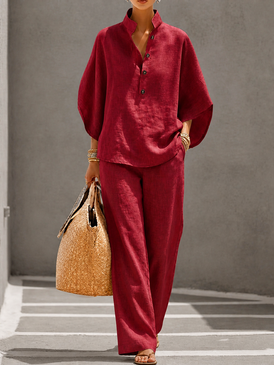 Ariel – Relaxed Cotton-Linen Set
