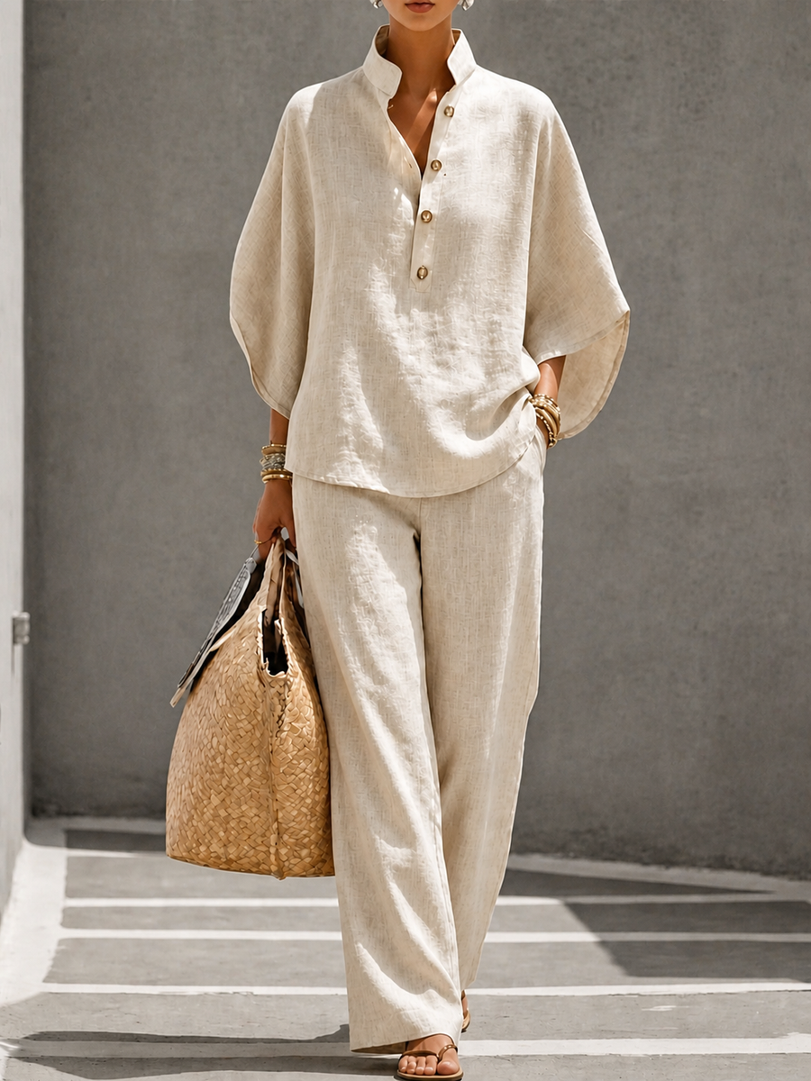 Ariel – Relaxed Cotton-Linen Set