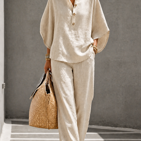 Ariel – Relaxed Cotton-Linen Set