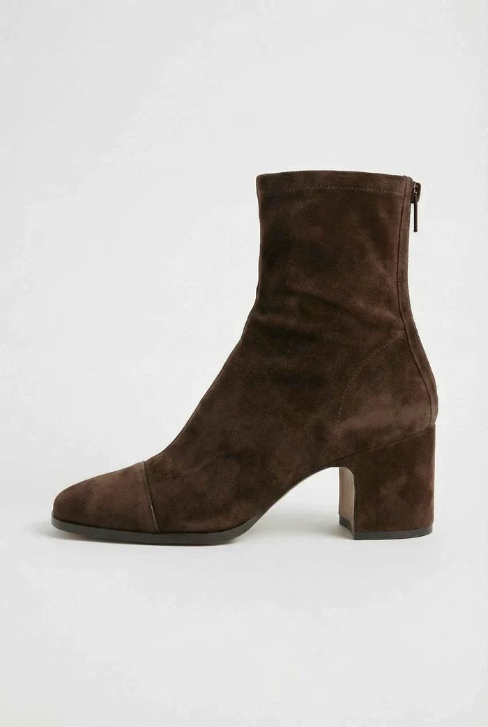 Marlowe — Square-Toe Suede Ankle Boots