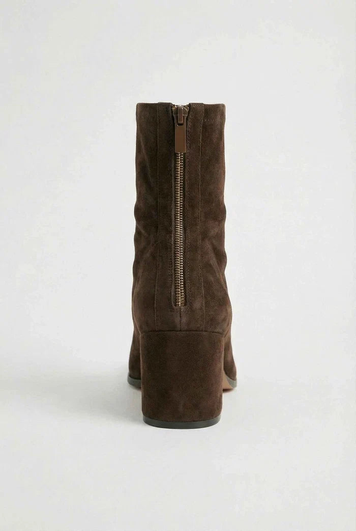 Marlowe — Square-Toe Suede Ankle Boots