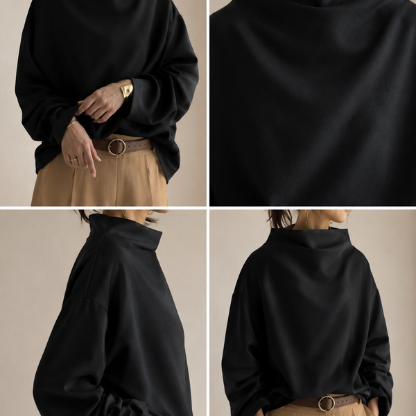 Hortense – High-Neck Soft Knit Top