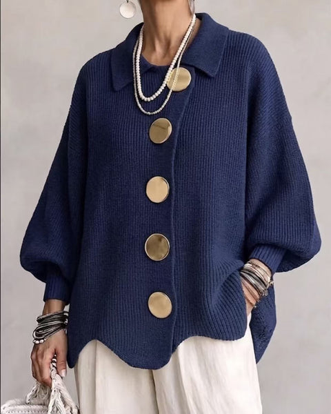 Isadora — Oversized Collared Cardigan