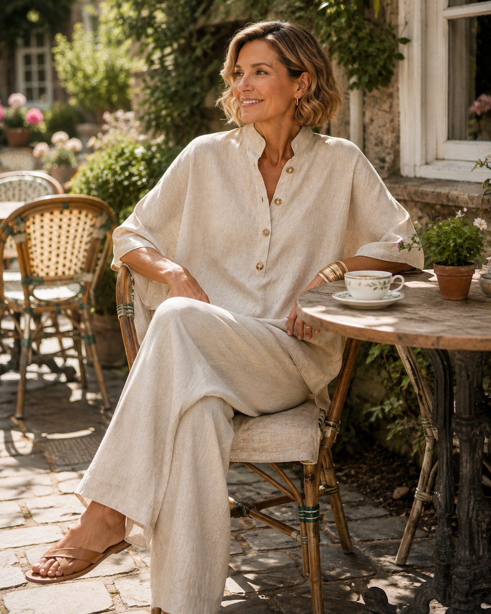 Ariel – Relaxed Cotton-Linen Set