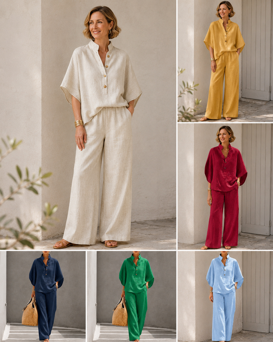 Ariel – Relaxed Cotton-Linen Set