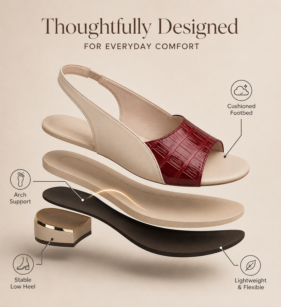 Rosalie - Elegant Orthopaedic Sandals