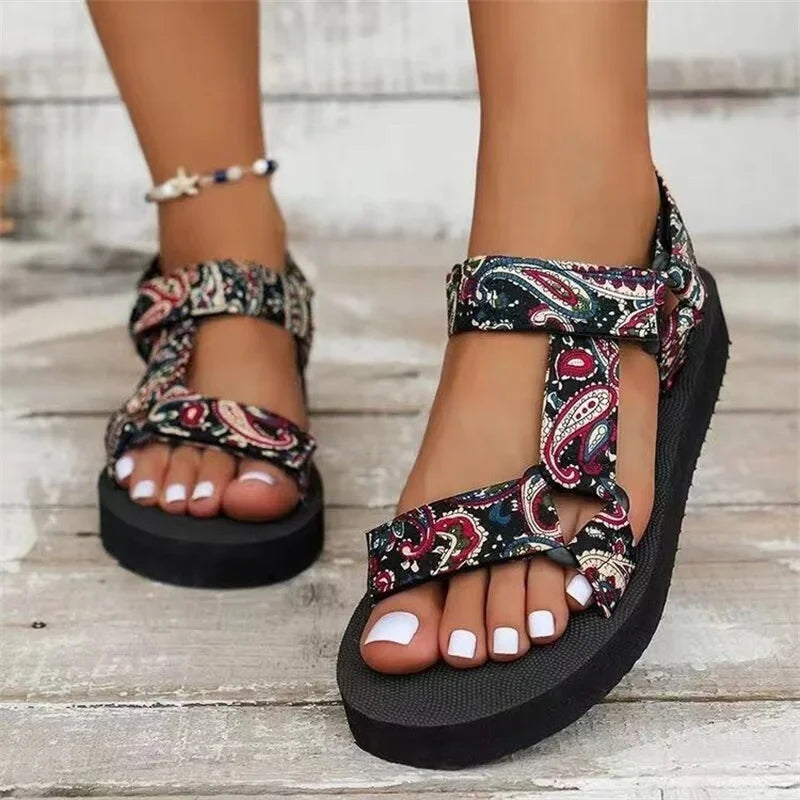 Maya Boho Sandals — Ethnic Design with Non-Slip Sole