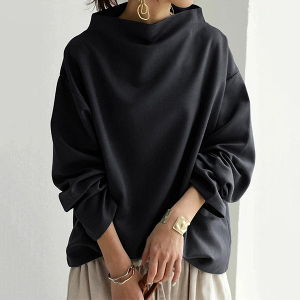 Hortense – High-Neck Soft Knit Top