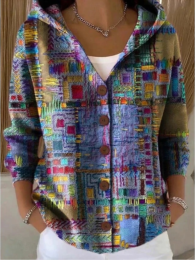 Opal — Artful Hooded Shirt
