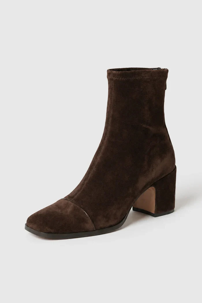Marlowe — Square-Toe Suede Ankle Boots
