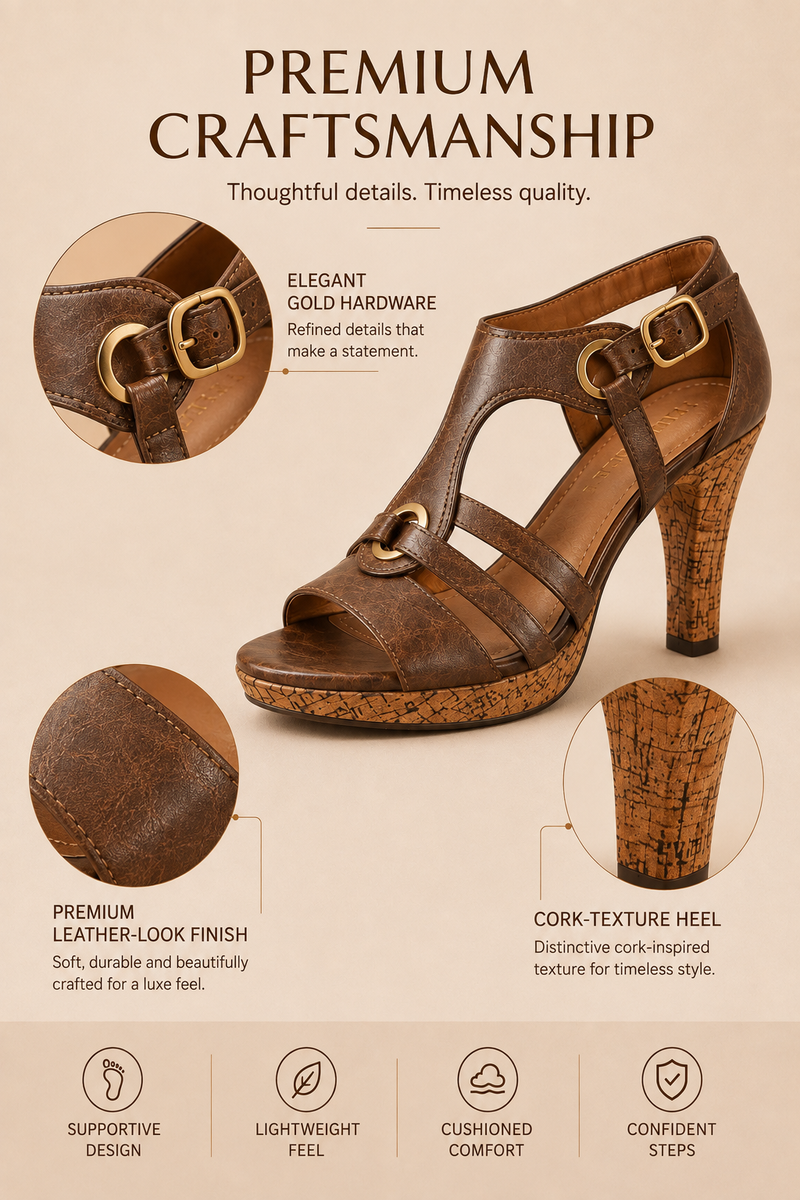 Riven - Structured Ankle Strap Heels
