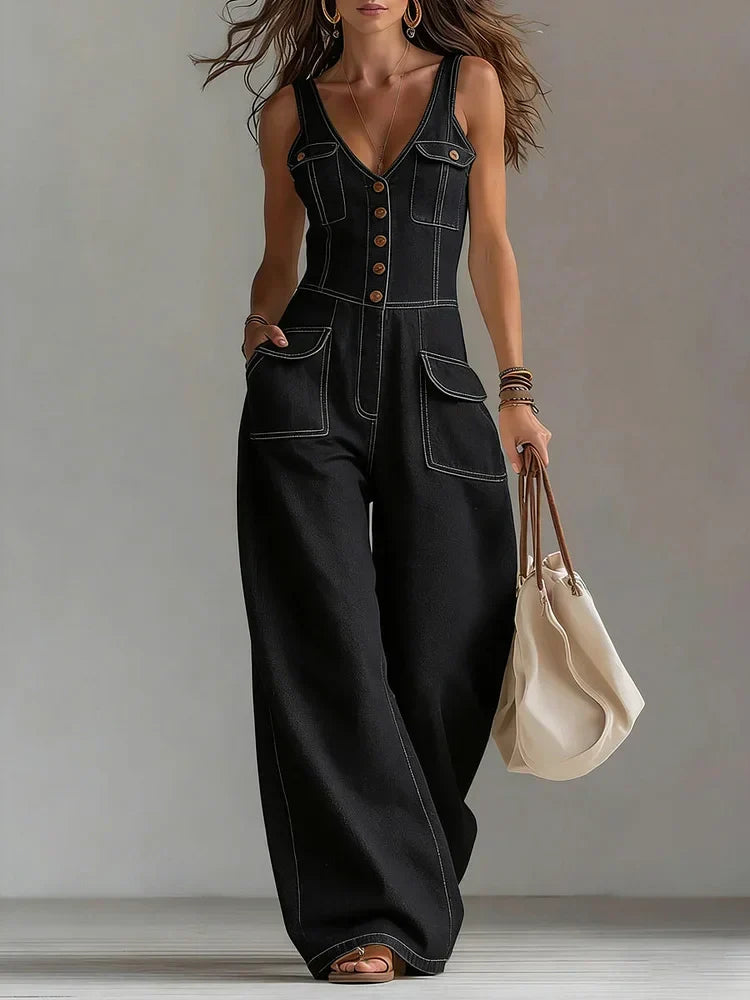 Sophie – Loose Denim Jumpsuit