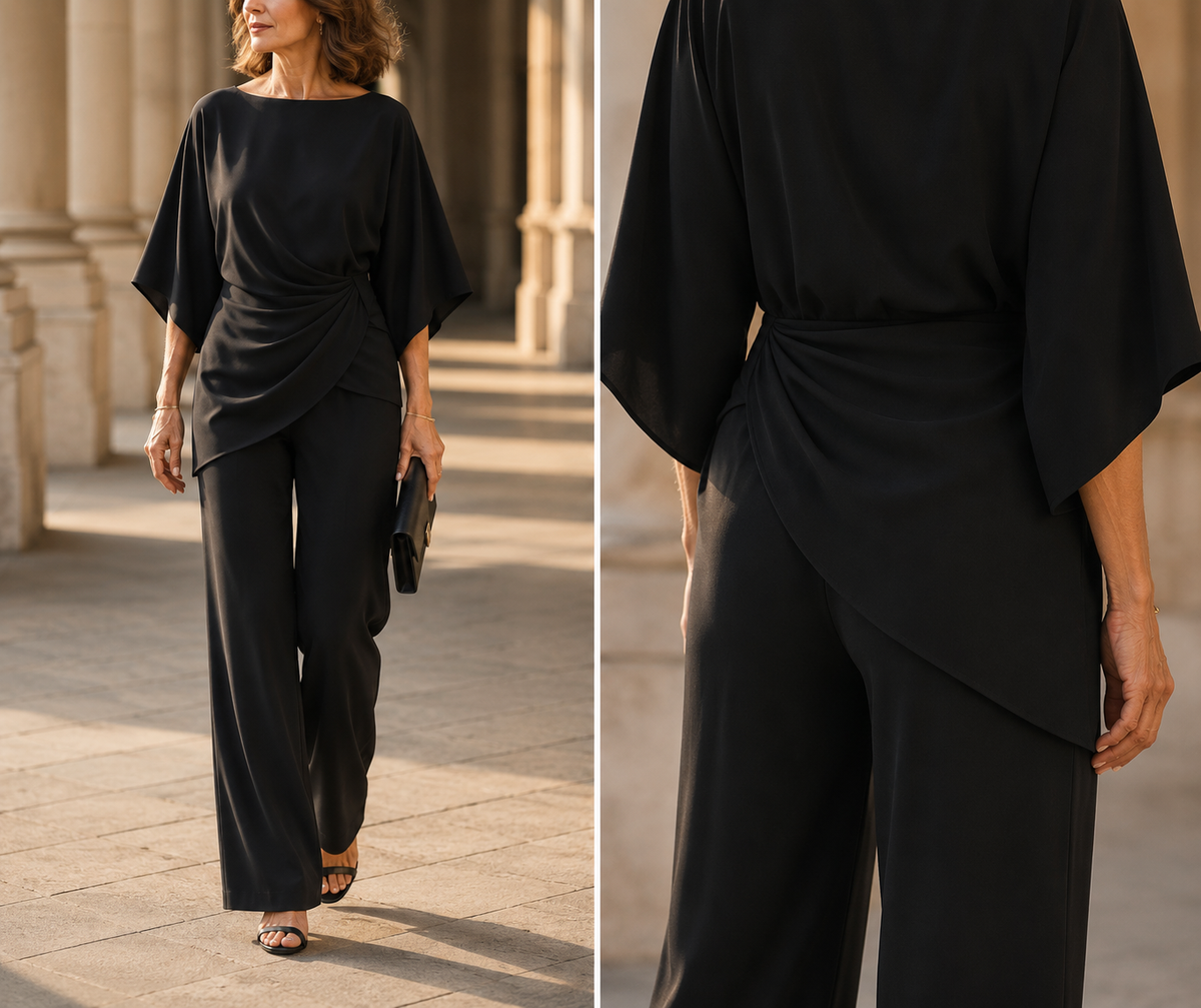 Lorna — Draped Waist Two Piece Set