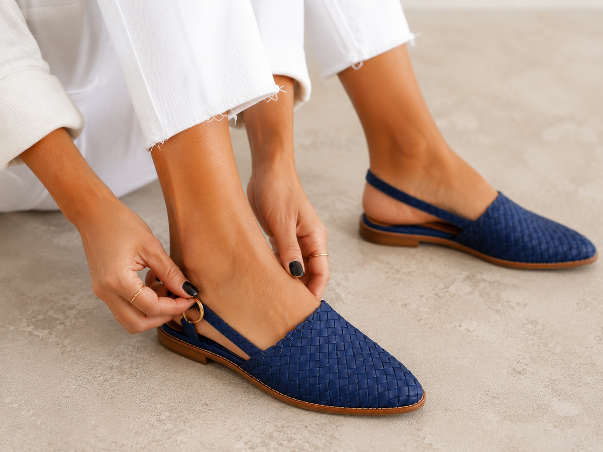 Simone — Braided Back-Strap Loafers
