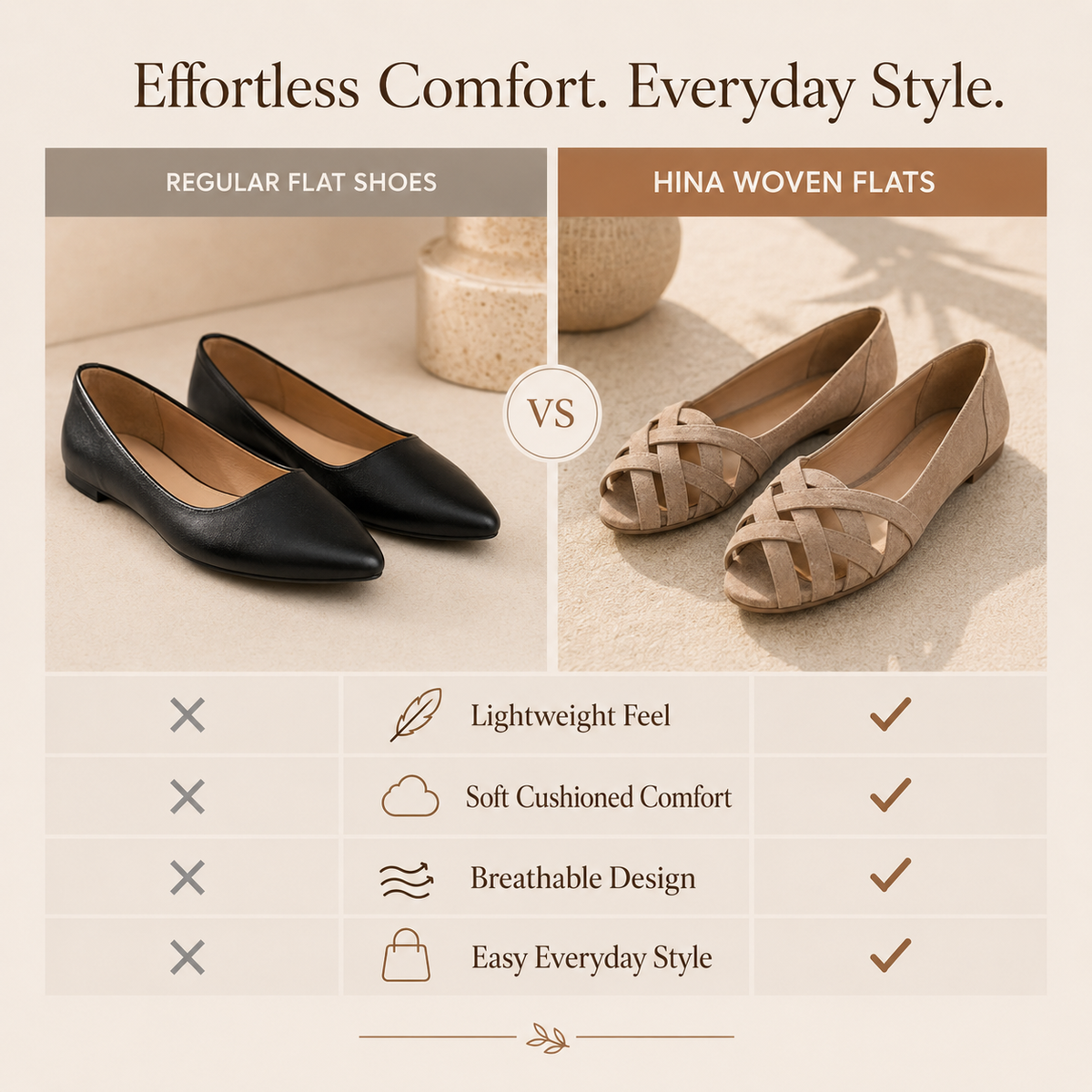 Hina - Woven Open-Toe Flat Sandals
