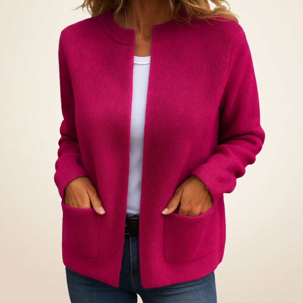 Maeve – Cozy Zip-Front Knit Cardigan