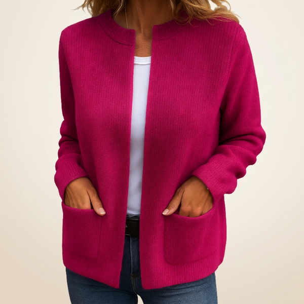 Maeve – Cozy Zip-Front Knit Cardigan