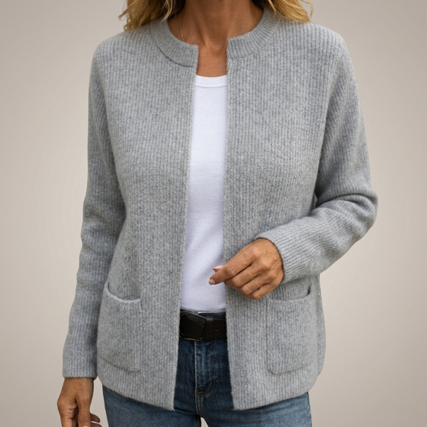 Maeve – Cozy Zip-Front Knit Cardigan