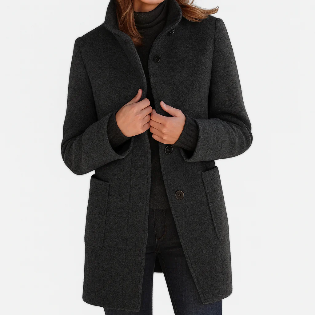Eleonora — Mid-Length Wool-Blend Coat