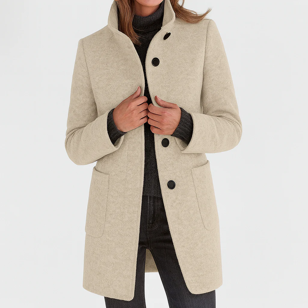 Eleonora — Mid-Length Wool-Blend Coat