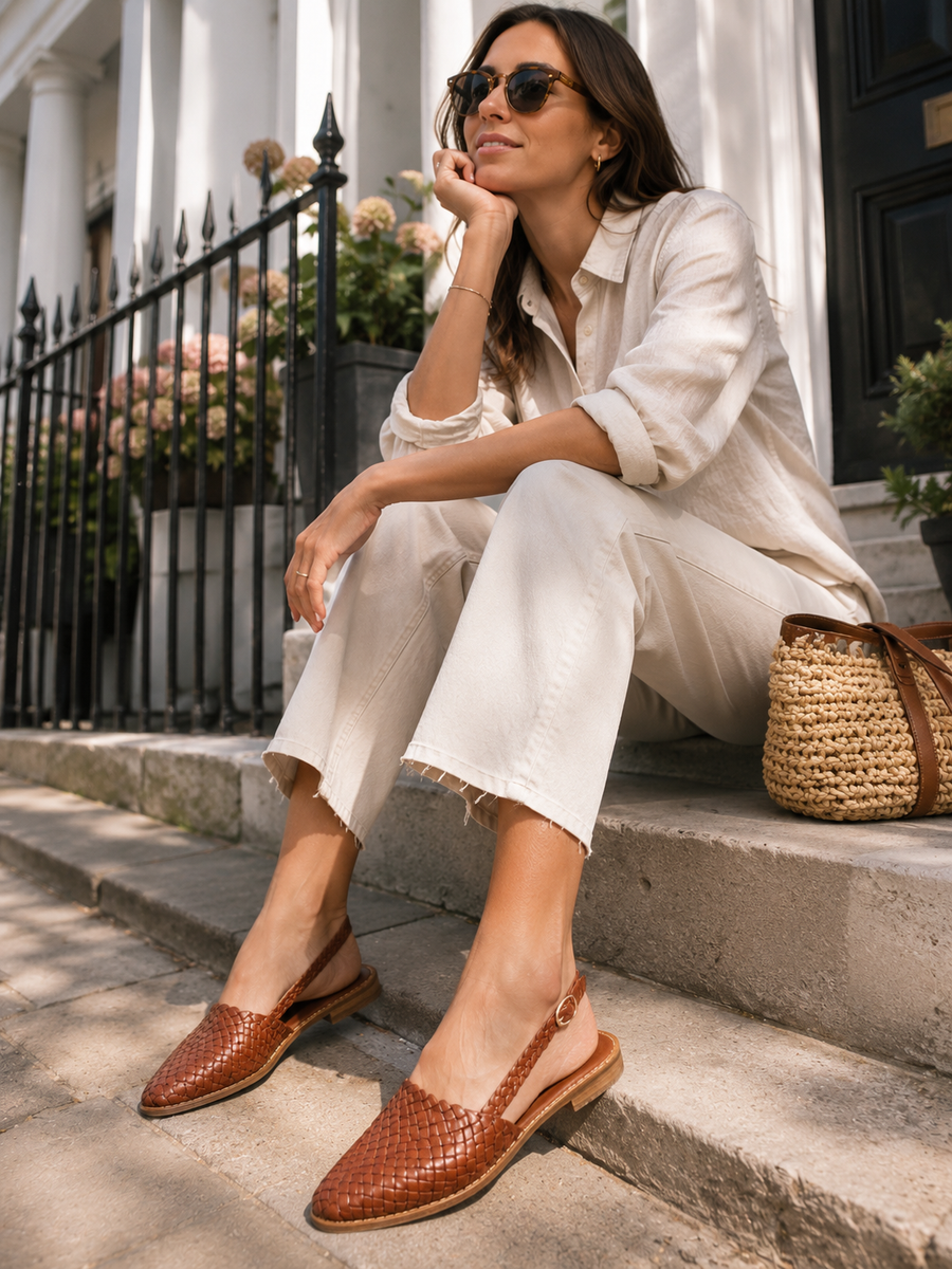 Simone — Braided Back-Strap Loafers