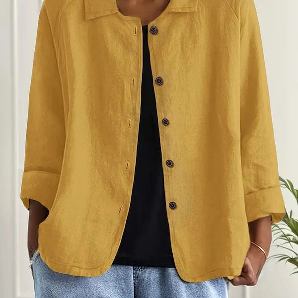 Harlow — Relaxed Button-Front Shirt Jacket