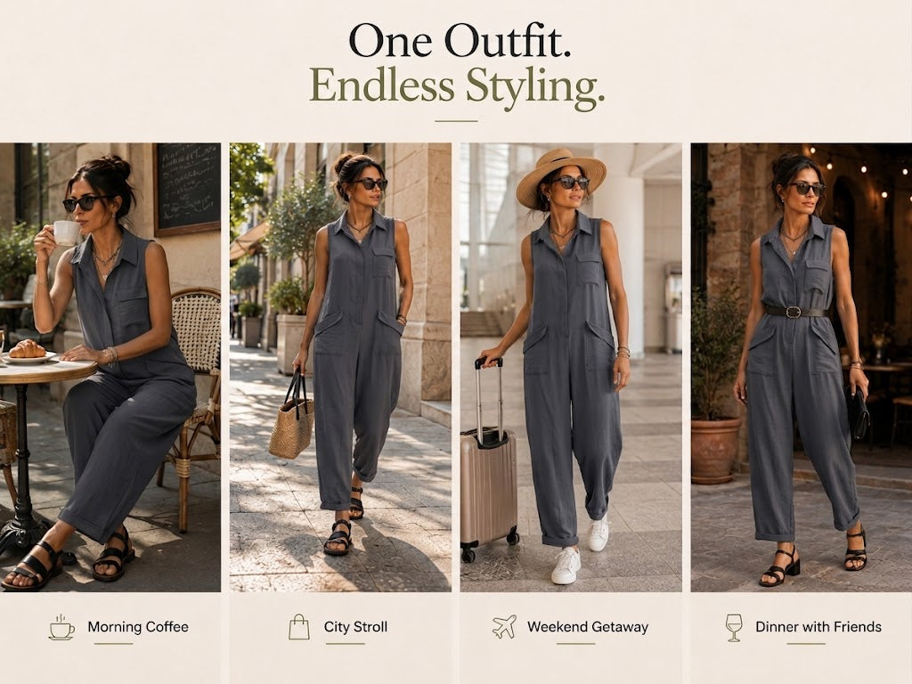 Naia - Sleeveless Wide-Fit Jumpsuit