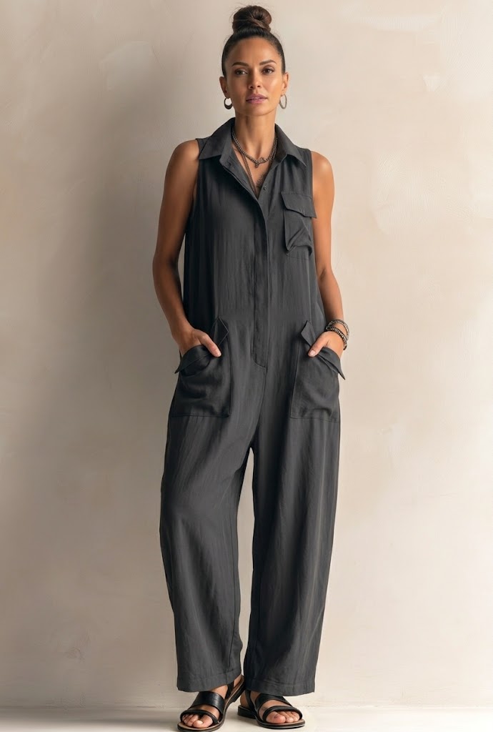 Naia - Sleeveless Wide-Fit Jumpsuit