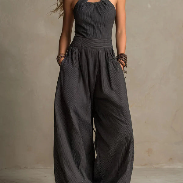 Valentina - Elegant Crossover Neckline Jumpsuit