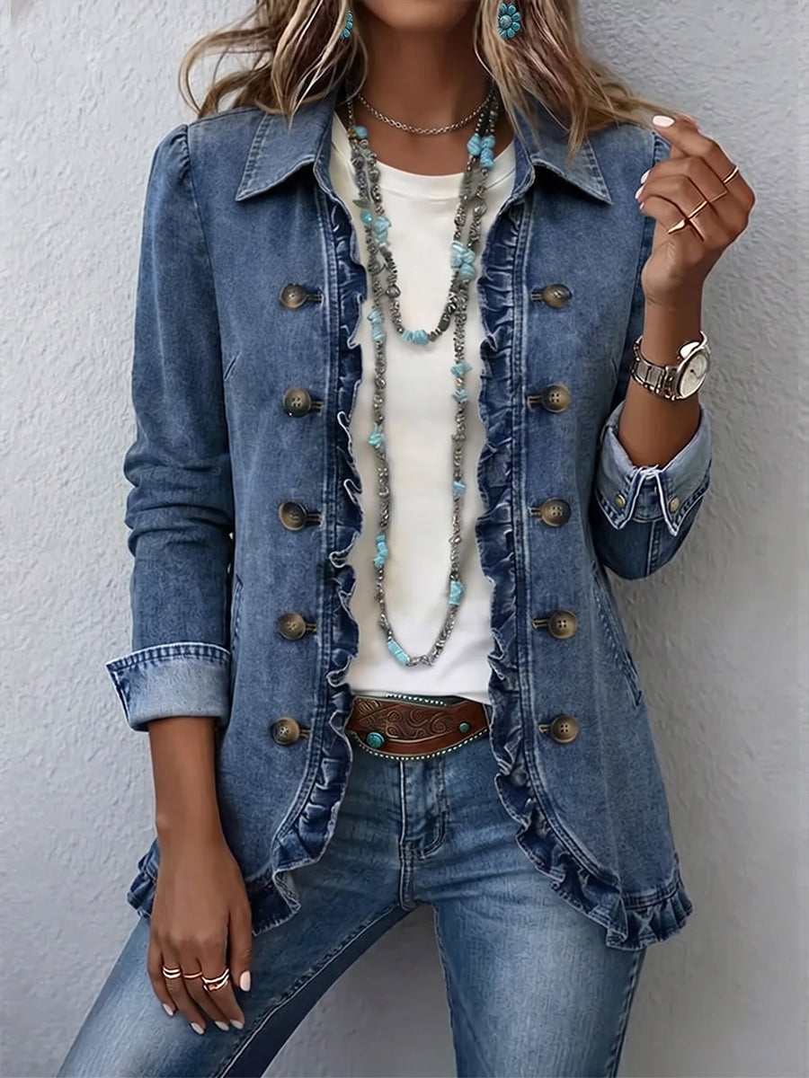 Maisie — Ruffled Trim Jacket